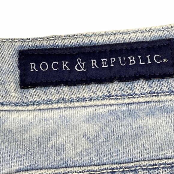 Rock & Republic Berlin Dreamcatcher Skinny Jeans Size 4 Blue White - Picture 13 of 14